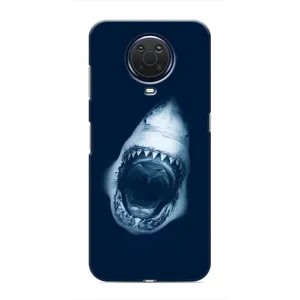 Силиконовый бампер с картинкой животных для Nokia G20 (Пасть Акулы)