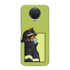 Силиконовый бампер (Работники) на Nokia G20 (Пожарник)