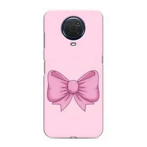 Чохол банти для Nokia G20 (Рожевий бантик)