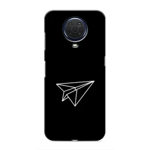 Чохол з картинками на чорному фоні для Nokia G20 (Літак)