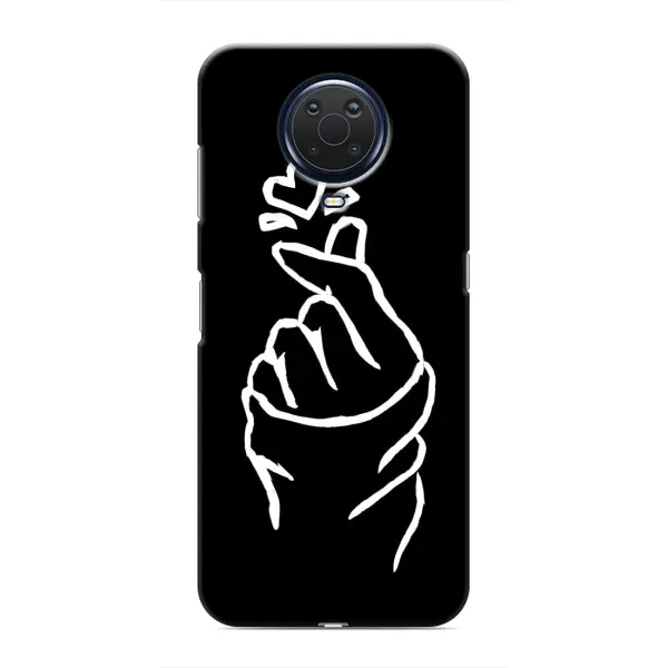Чехол с рисунком «Сердце на черном» для Nokia G20 Чехол с рисунком «Сердце на черном» для Nokia G20