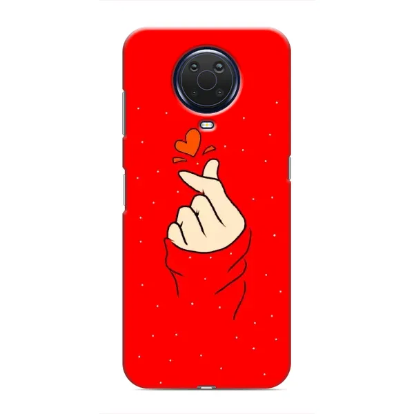 Чехол с рисунком «Сердце на красном» для Nokia G20 Чехол с рисунком «Сердце на красном» для Nokia G20
