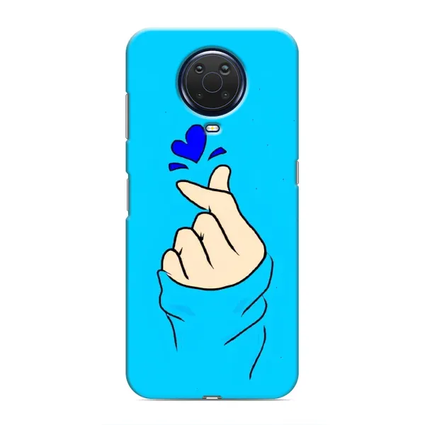 Чехол с рисунком «Сердце на синем» для Nokia G20 Чехол с рисунком «Сердце на синем» для Nokia G20