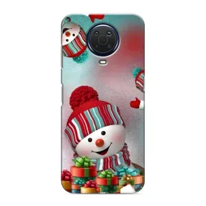 Чехлы на Новый Год Nokia G20 (Снеговик в шапке)