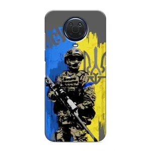 Чехлы с принтом (Воины ЗСУ) для Nokia G20 (Солдат ЗСУ)