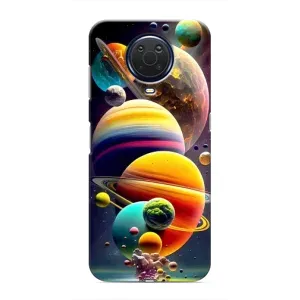Чехол (ТПУ) с планетами на Nokia G20 (Солнечна система)