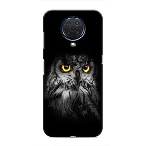 Чехлы с принтом СОВЫ для Nokia G20 (Сова на чёрном)