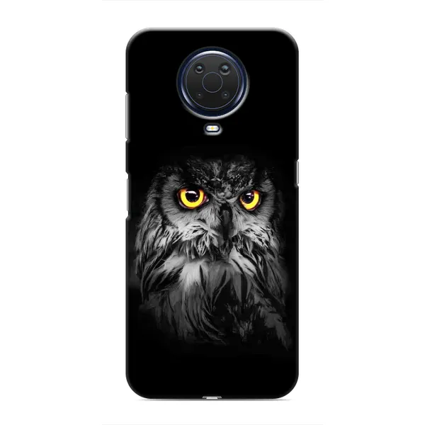 Чехол с рисунком «Сова на чёрном» для Nokia G20 Чехол с рисунком «Сова на чёрном» для Nokia G20