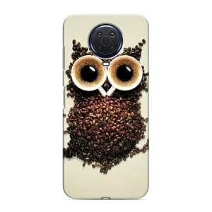 Чехлы с принтом СОВЫ для Nokia G20 (Сова с зерен кофе)