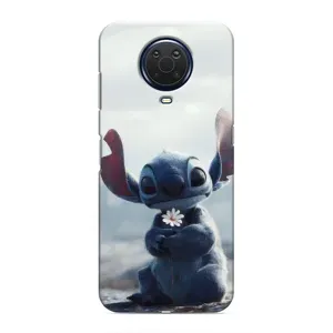 Чехол с рисунком Стич для Nokia G20 (Стич с цветочком)