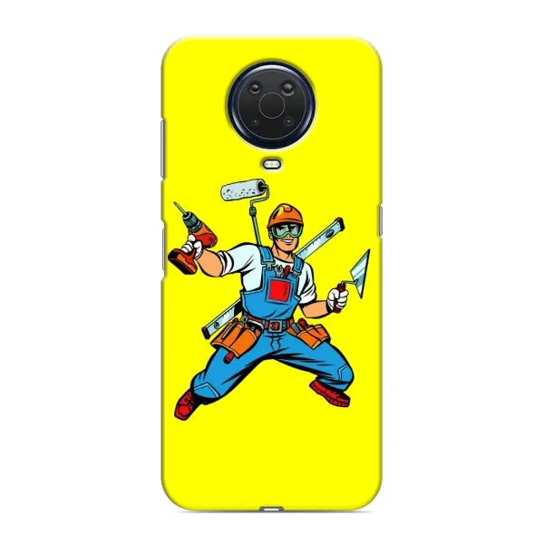 Чехол с рисунком «Строитель» для Nokia G20