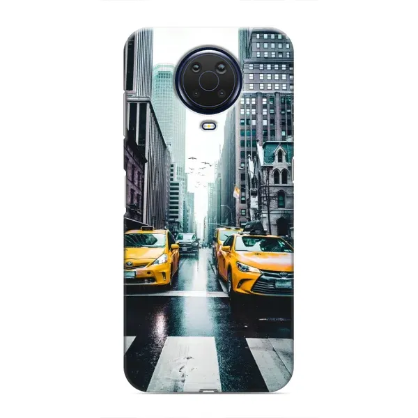 Чехол с рисунком «Такси» для Nokia G20