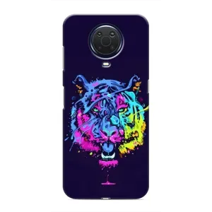 Силиконовый бампер с картинкой животных для Nokia G20 (Тигр-Арт)
