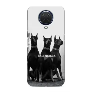Чехол с рисунком «Три добермана» для Nokia G20