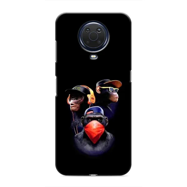 Чехол с рисунком «Три обезьяны» для Nokia G20 Чехол с рисунком «Три обезьяны» для Nokia G20