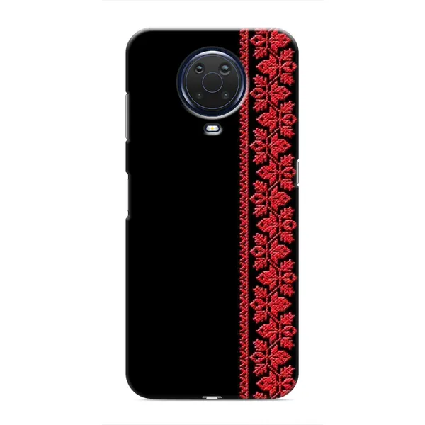 Чехол с рисунком «Вышиванка на черном» для Nokia G20 Чехол с рисунком «Вышиванка на черном» для Nokia G20