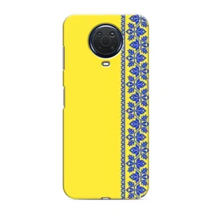 Силиконовый Чехол на Nokia G20 (Вышиванка на желтом)