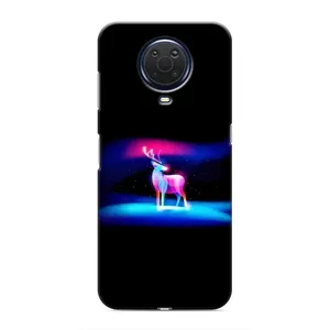 Силиконовый бампер с картинкой животных для Nokia G20 (Яркий олень)