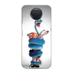 Силіконовий чохол з принтом Зоотрополіс для Nokia G20 (Змія Зоо)