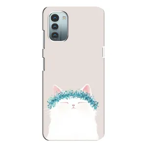 Чехол на тематику: Коты для Nokia G21 (Белый котик)