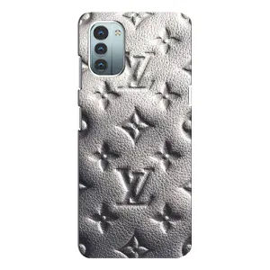 Текстурный Чехол Louis Vuitton для Нокиа Джи 21 (Бежевый ЛВ)