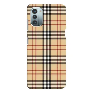Чехол с Брендами одежды на Нокиа Джи 21 (Burberry стиль)