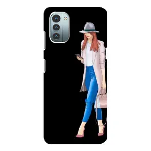 Чехол с картинкой Модные Девчонки Nokia G21 (Девушка со смартфоном)