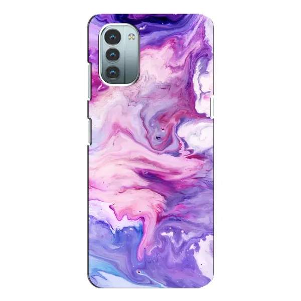 Чехол с рисунком «Фиолетовый мрамор» для Nokia G21 Чехол с рисунком «Фиолетовый мрамор» для Nokia G21