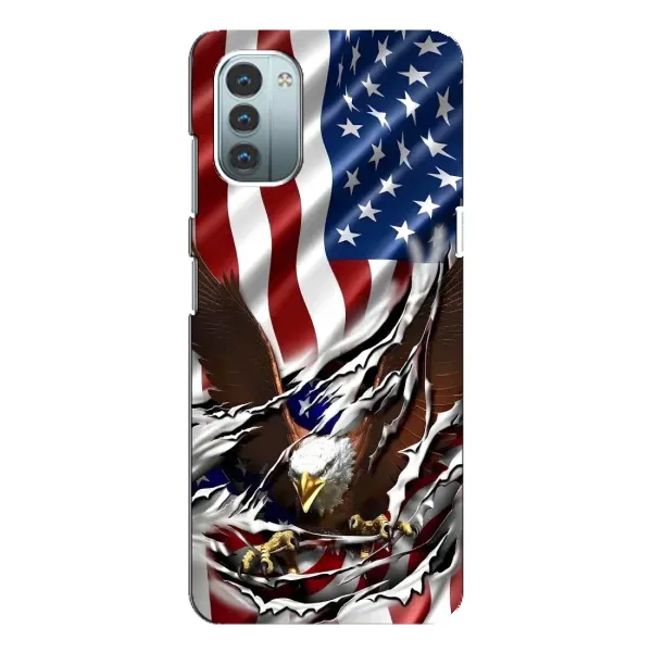 Чохол з малюнком «Прапор USA» для Nokia G21 Чохол з малюнком «Прапор USA» для Nokia G21