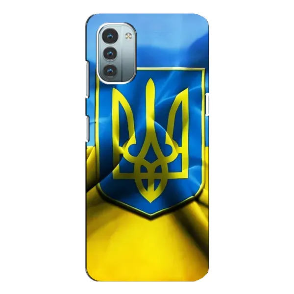 Чехол с рисунком «Герб и Флаг Украины» для Nokia G21