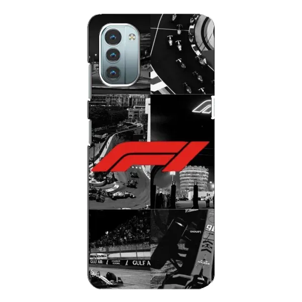 Чехол с рисунком «Коллаж Формула 1» для Nokia G21 Чехол с рисунком «Коллаж Формула 1» для Nokia G21