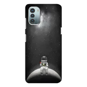 Силиконовый Чехол с принтом "Космонавты" на Nokia G21 (Космонавт романтик)