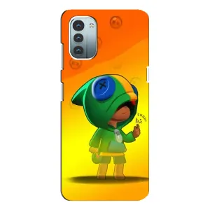 Чехол Бравл Старс для Nokia G21 (LEON в кофте)