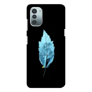 Чехол с картинками на черном фоне для Nokia G21 (Листочек)