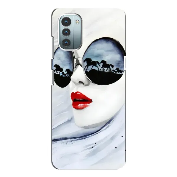 Чехол с рисунком «Любительница коней» для Nokia G21