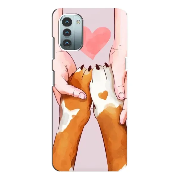 Чехол с рисунком «Любовь к собакам» для Nokia G21 Чехол с рисунком «Любовь к собакам» для Nokia G21