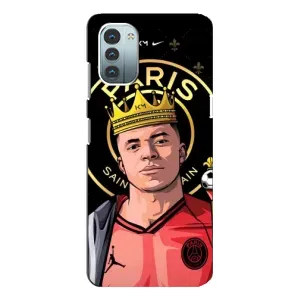 Чехол (TPU) с Футболистом на Nokia G21 (Mbappe King)