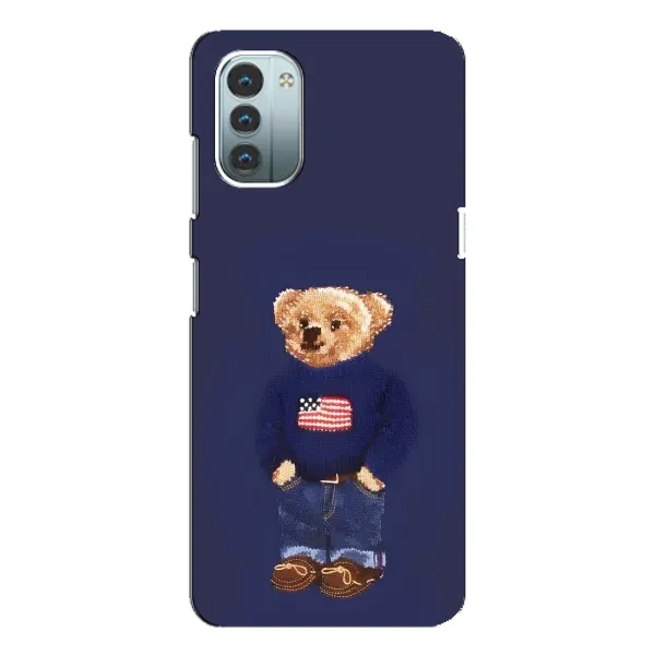 Чехол с рисунком «Мишка USA» для Nokia G21 Чехол с рисунком «Мишка USA» для Nokia G21