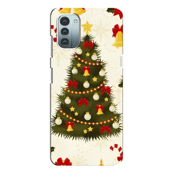 Чехол с рисунком «Новогодний принт» для Nokia G21