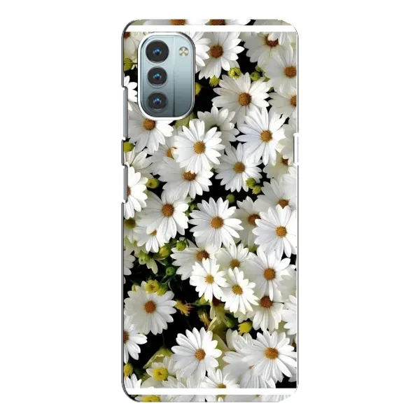 Чехол с рисунком «Рамка в ромашках» для Nokia G21