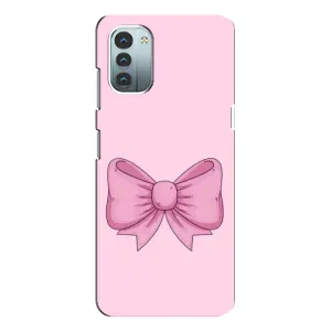 Чехол банты для Nokia G21 (Розовый бантик)