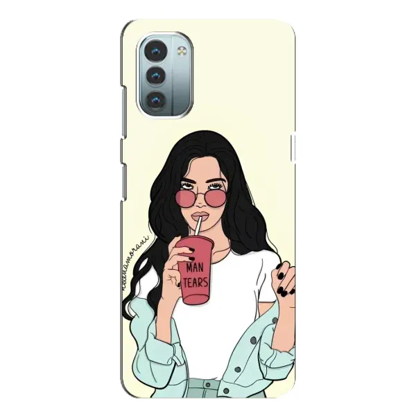 Чехол с рисунком «С напитком» для Nokia G21