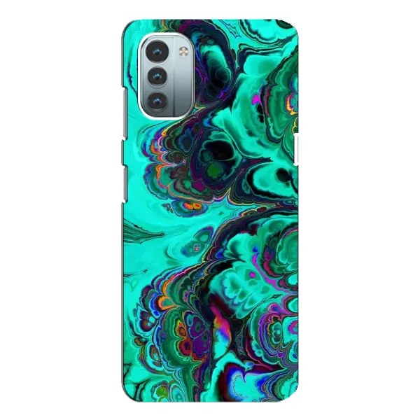 Чехол с рисунком «Салатный мрамор» для Nokia G21 Чехол с рисунком «Салатный мрамор» для Nokia G21
