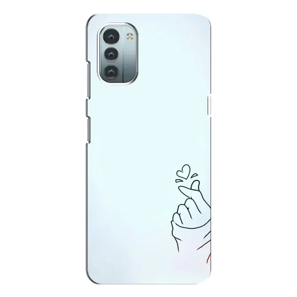 Чехол с рисунком «Сердце на голубом» для Nokia G21