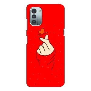 Чохол (Знак сердечка) для Nokia G21 (Сердечко на червоному)