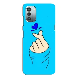 Чохол (Знак сердечка) для Nokia G21 (Сердечко на синоьому)