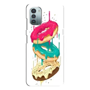 Чехол с изображением вкусной еды для Nokia G21 (Сочные пончики)