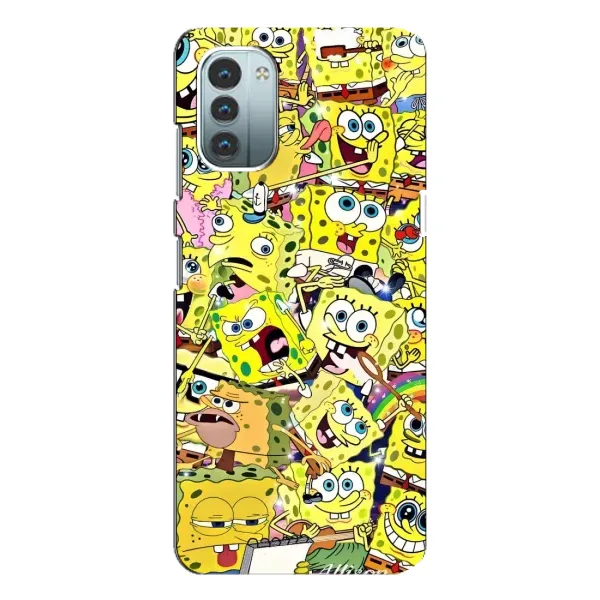 Чехол с рисунком «Спанч Боб Арт» для Nokia G21