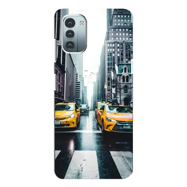Чехол с рисунком «Такси» для Nokia G21