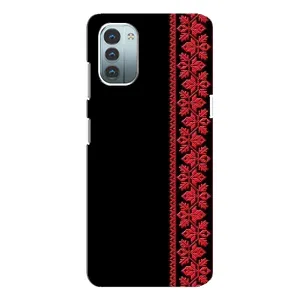 Силиконовый Чехол на Nokia G21 с картинкой Вышиванки (Вышиванка на черном)